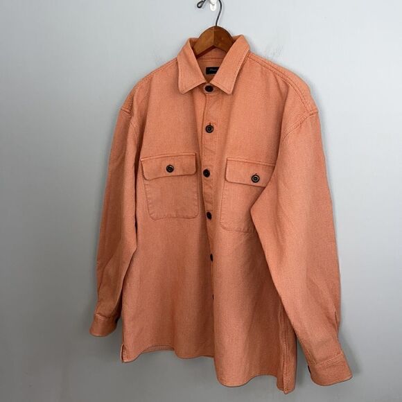 Windsor Lake Heavy Thick Shacket canvas like Shirt nutmeg orange Men’s Large - Picture 9 of 16